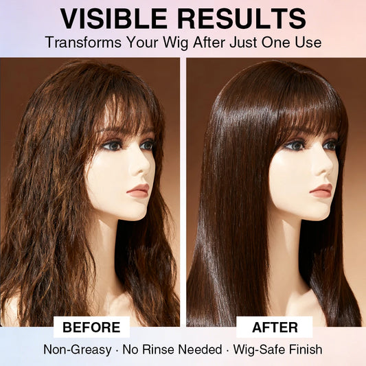 Wig Hair Care Spray for Synthetic and Natural Hair Wigs, Smooth and Anti-Frizz, Extends the Life of Your Wig, For Straight Hair.
