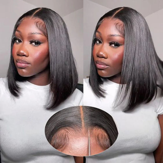 Straight Bob Lace Front Wig – Glueless Human Hair