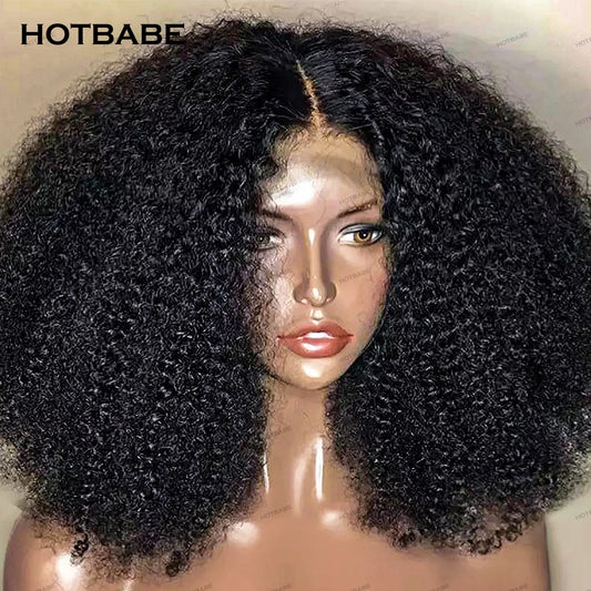 Wear And Go 450 Density Glueless Wigs Human Hair For Women Kinky Curly 360/13×4/13×6HD Lace Frontal Wigs With Transparent Lace