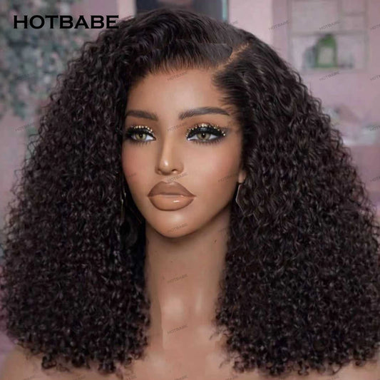 Kinky Curly HD Lace Frontal Wig – 450 Density, Wear & Go