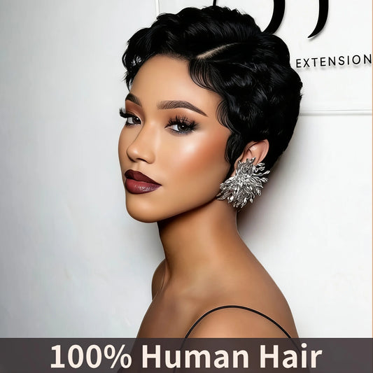Curly Pixie Cut Wig 13X4 HD Frontal Wig Short Bob Human Hair Wigs For Women Glueless Lace Wig Preplucked Hairline