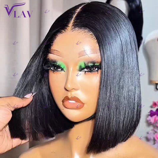 Glueless Wig Human Hair Wear And Go 4x4/5x5 HD Transparent Lace Human Hair Wigs Short Bob Straight 13×4/13×6 HD Lace Frontal Wig