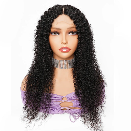 220% Density 13x5x1 Lace Wigs Jerry Curly Remy Indian Human Hair Wig T Part Middle Part Transparent 4x1 Lace Wigs KissHair