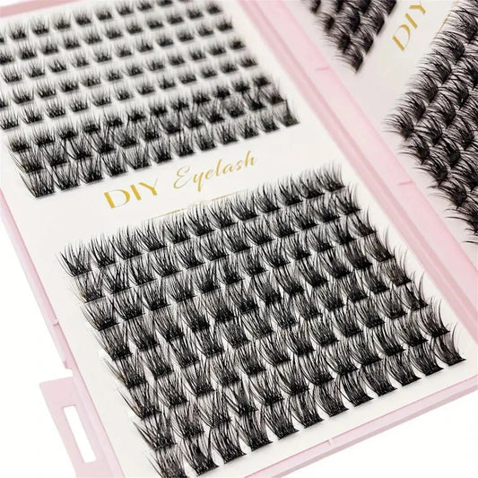Eyelash Extension Kit - Individual Eyelashes Set, D-Curl, Multiple Lengths, Odorless, Easy to Apply for Home Makeup Books