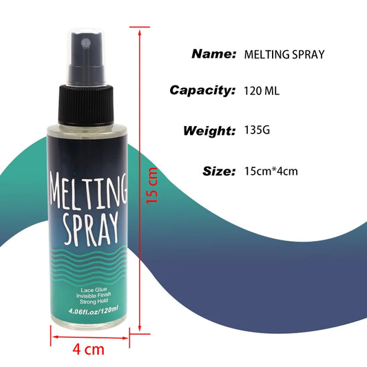 Lace Melting and Holding Spray Edge Control Brush 38ML Lace Front Wig Glue And Remover 3CM Melting Band Hair Wax Stick 6PCS Kit