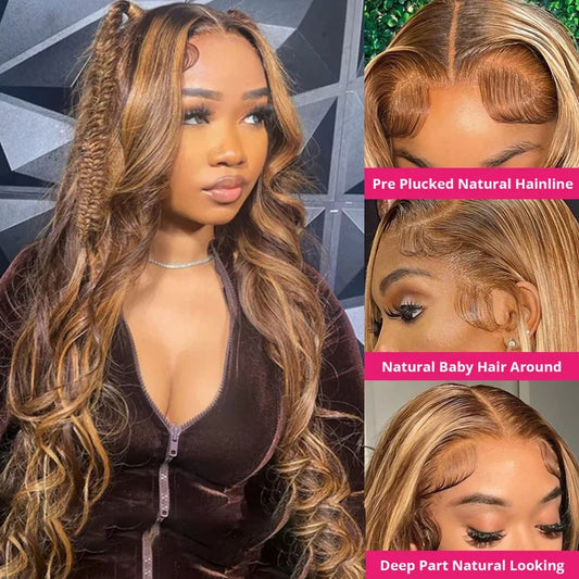 Brazilian Body Wave Lace Front Wig 13x4 26 Inches 180% Density Burgundy 99J Remy Human Hair