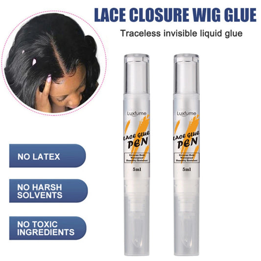 Lace Glue Pen 5ml Waterproof Extra Strong Wholesale Custom Label Of Lace Front Wig Glue For Human Hair Wigs